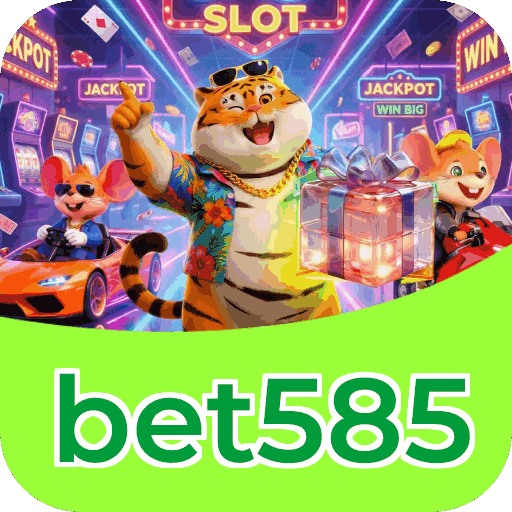 Interface do aplicativo bet585 mostrando jogos disponíveis no iOS e Android